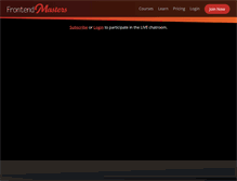 Tablet Screenshot of frontendmasters.com